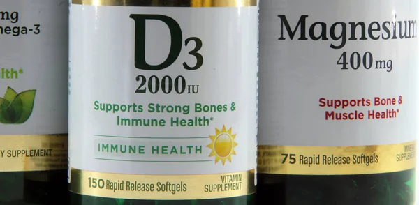 Vitamin D3 and Magnesium — Stock Photo, Image