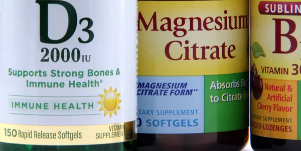 Vitamin D and Magnesium Citrate — Stock Photo, Image