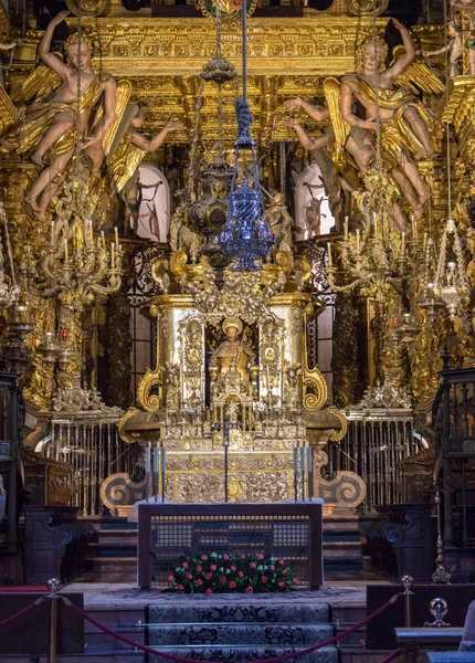 Santiago Compostela Spain 2018 Interior Cathedral Saint Jacob Golden Altar — Stock Photo, Image