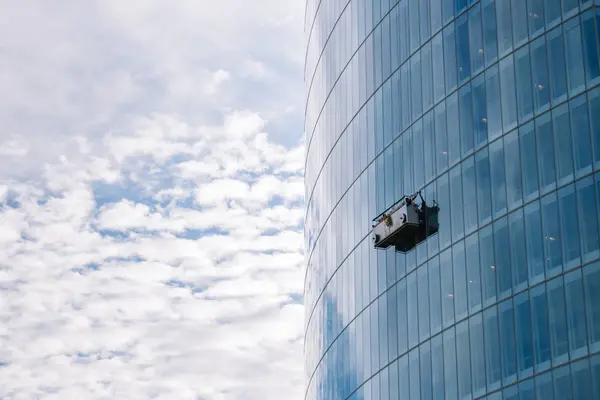 2019 Bilbao Spania Zgârie Nori Gondolă Spălat Fundal Conceptul Clădirilor — Fotografie, imagine de stoc