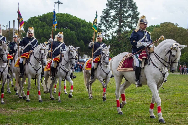 Lisboa Portugal 2018 Guardias Reales Portugueses Desfile Anual Lisboa Banda — Foto de Stock