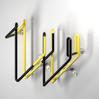 boyalı tel alfabesi metal parlak yansımalar ile 3D render. Eski işaretler reklam tarzında. Yumuşak gölgeler beyaz zemin üzerine izole. Upperrcase 3d harf W