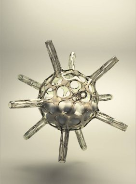 3D soyut geometrik küresel şekil yapısı 