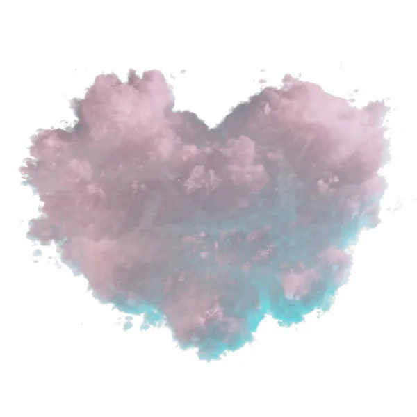 Τρισδιάστατη Απεικόνιση Του Καρδιά Σχήμα Ροζ Σύννεφο Για Ημέρα Του — Φωτογραφία Αρχείου