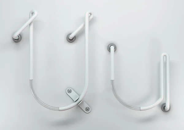 Realistische Alfabet Letter Met Witte Glanzende Metalen Transparant Glas Stijl — Stockfoto
