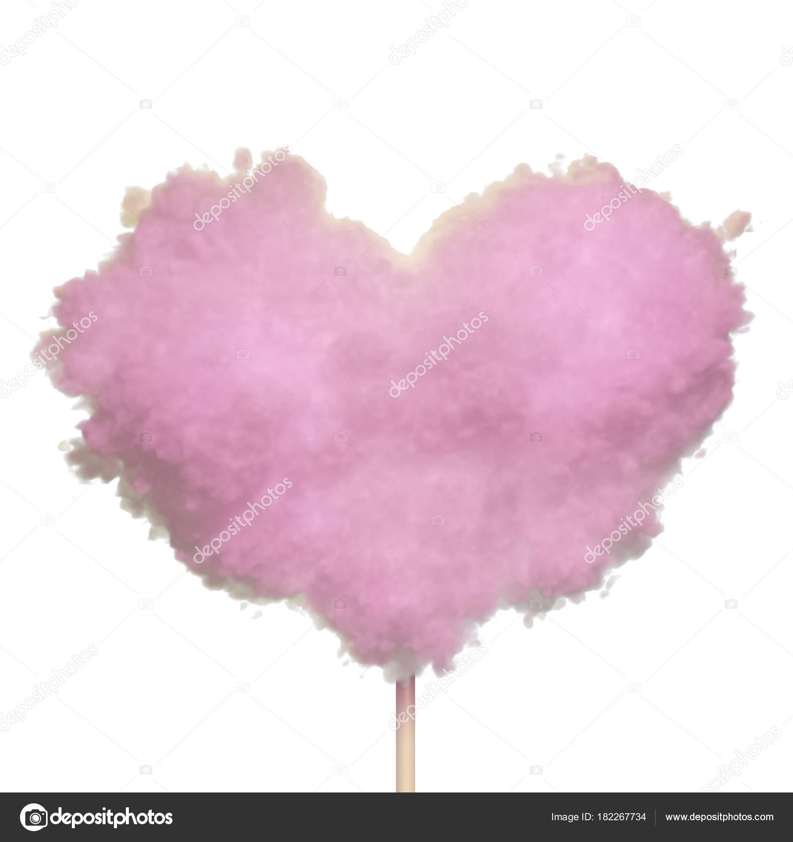 Rendering Heart Shaped Pink Cotton Candy Isolated White Background Soft  Stock Photo by ©BugFish 182267734
