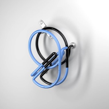 boyalı tel alfabesi metal parlak yansımalar ile 3D render. Eski işaretler reklam tarzında. Yumuşak gölgeler beyaz zemin üzerine izole. Küçük harf 3d mektup 