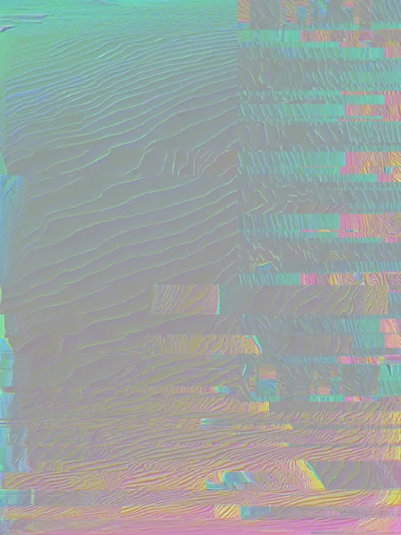 Rendering Abstract Background Light Fluorescent Colors Hard Glitch Distortion Pastel — Stock Photo, Image