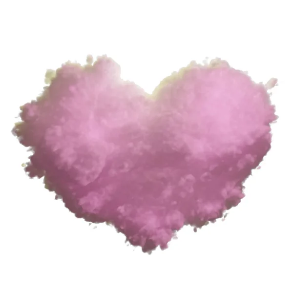 Representación Corazón Forma Nube Rosa Para Día San Valentín Aislado — Foto de Stock