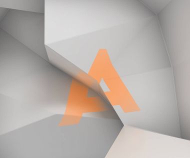 3D render alfabesinin kırılmasıyla yüzeyinde tahmin. Yaratıcı geometrik tipografi. Beyaz düşük Poli arka plan üzerinde şık yazı tipi. Poligonal harf A.