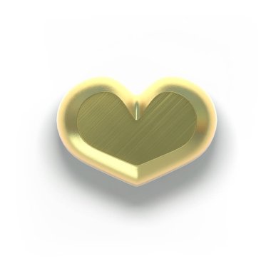 Kalpler sağlar Sevgililer kümesi oluşturmak kendi benzersiz sahneleri. 3D render. Üst üzerinde izole beyaz arka plan görüntülemek. Detaylı gümüş, altın, metalik, folyo yüzey malzemeleri.