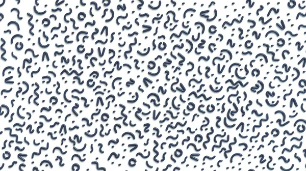 Abstract memphis style pattern with curved dashes