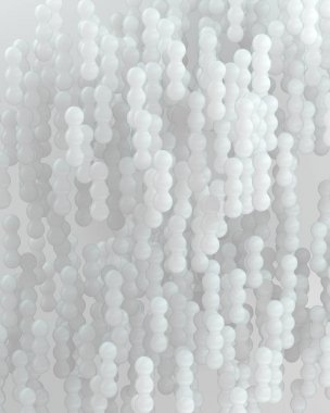 3D render soyut ışık gri yeraltı molekül tasarımı. Beyaz hücre illüstrasyon bölme. Saçılma moleküler yapısı ile küresel parçacıklar. Bilim banner veya el ilanı için tıbbi geçmişi.