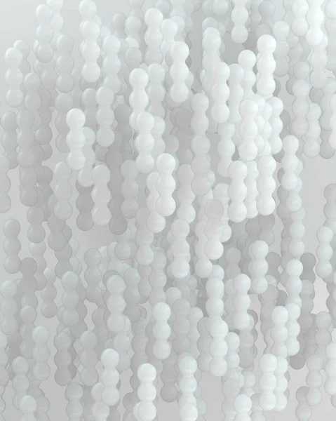Renderizado Abstracto Gris Claro Diseño Molécula Del Subsuelo Célula Blanca — Foto de Stock