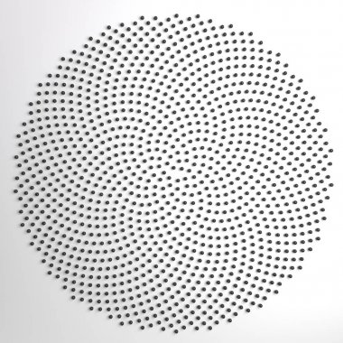 Noktalı fibonacci sarmal. Soyut çiçek. 