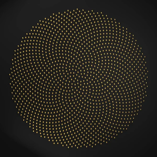 Noktalı fibonacci sarmal. Soyut çiçek. 