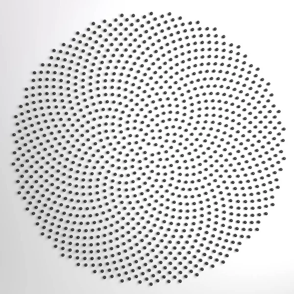 Noktalı fibonacci sarmal. Soyut çiçek. 