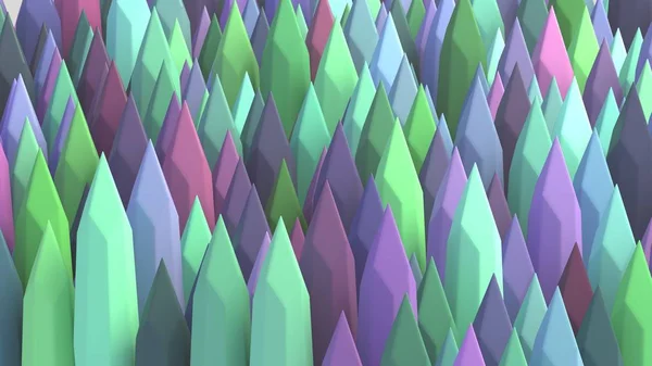 3d  geometric forest hills, low poly trees