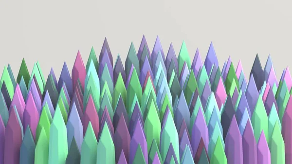 3d  geometric forest hills, low poly trees