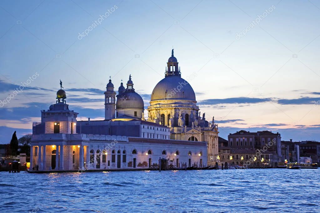 Venice by Night with Church of the Most Holy Redeemer