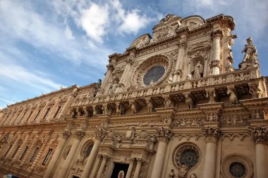 Basilica di Santa Croce, kilise Kutsal haç, Lecce, Apulia, İtalya