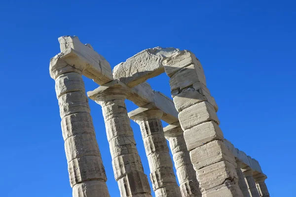 Antico Tempio di Poseidone a Capo Sunio in Attica Grecia — Foto Stock