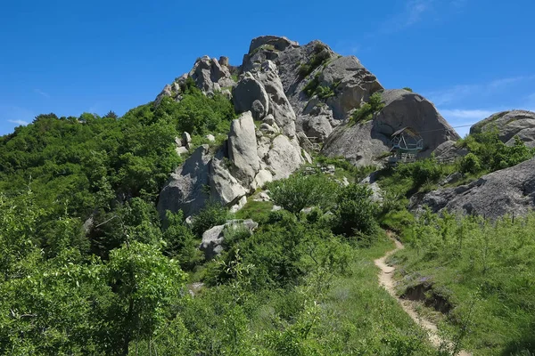 Mountain view in Castelmezzano, Basilicata, Italië — Stockfoto