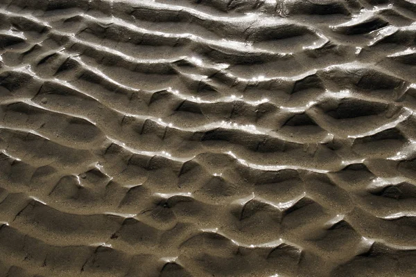 Textura de areia do mar molhada — Fotografia de Stock