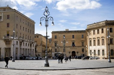 Piazza Sant'Oronzo Lecce Apulia İtalya-Mart-21-2018