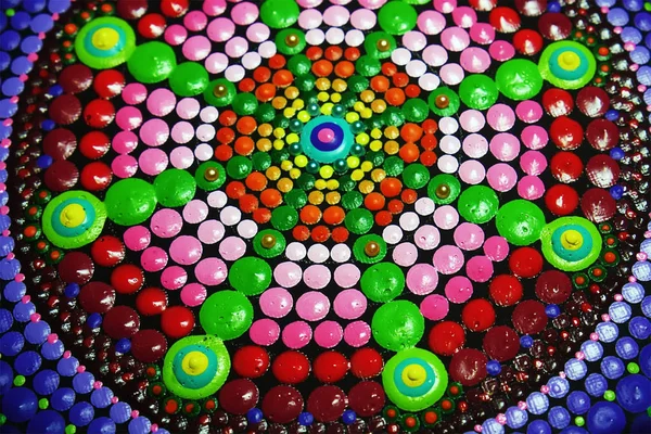 Parte de hermoso mandala pintado a mano — Foto de Stock