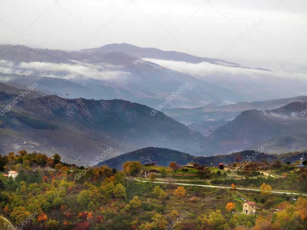Panorama from Frigento, Avellino, Italy
