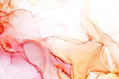 Soyut alkol boyası, makro fotoğraf.