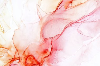 Soyut alkol boyası, makro fotoğraf.