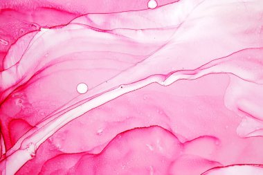 Soyut alkol boyası, makro fotoğraf.