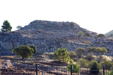 Panoramic view of the archaeological site of Mycenae in Argolid