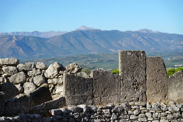 Détail des murs de fortification de Mycènes — Photo