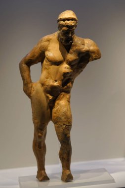 Beautiful statue of Hercules in the museum of Pella, Greece