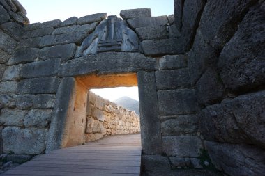 The Lion Gate was the main entrance of the Bronze Age citadel of Mycenae,