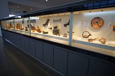 Interior of the archaeological museum of Pella
