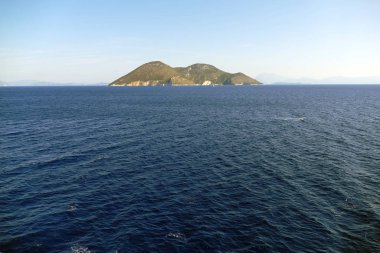 Yunanistan 'ın Erikousa adasının feribotundan görüntüler