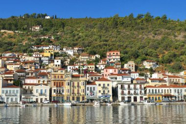 Panoramic sunshine view of the port of Gythio
