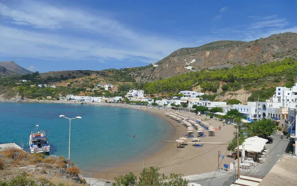 Vista panorámica del puerto y la bahía de Kapsali —  Fotos de Stock