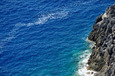 Kythira 'nın batı sahilinin güzel manzarası