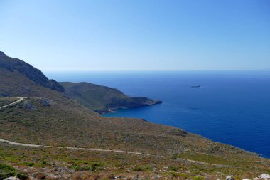 Kythira 'nın batı sahilinin güzel manzarası