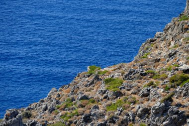 Kythira 'nın batı sahilinin güzel manzarası
