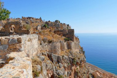 Monemvasia kalesinden panoramik manzara