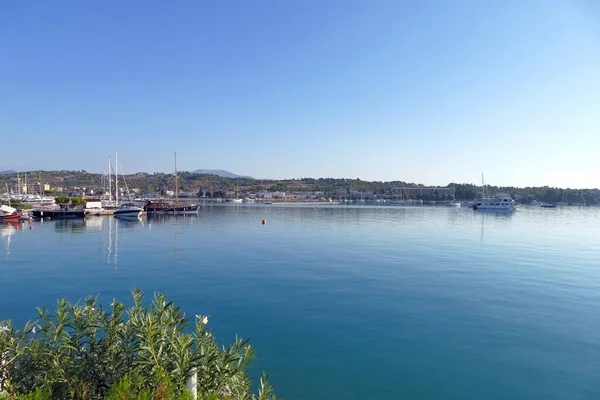 Panoramic view of the harbor of the famous tourist resort porto heli — Stock Photo, Image