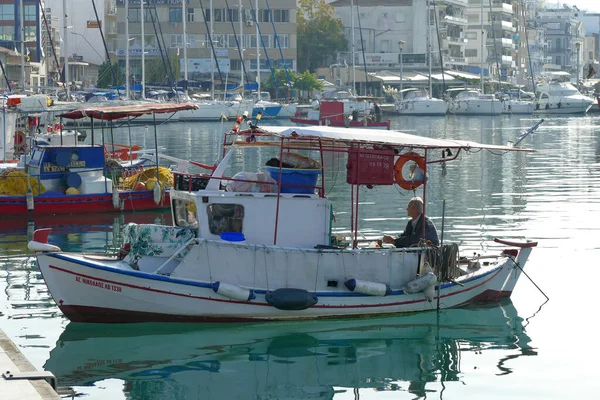 Volos Řecko Října 2019 Panoramatický Výhled Přístav Města Volos Podzim — Stock fotografie