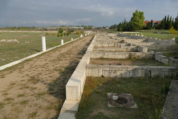 Pella Greece October 2019 Panoramic View Archaeological Site Pella Birthplace — Stock Photo, Image