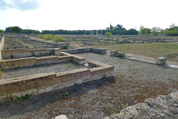 Pella Grecia Octubre 2019 Vista Panorámica Del Sitio Arqueológico Pella — Foto de Stock